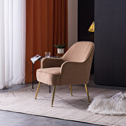 Modern soft velvet material coffee ergonomics accent chair by La Spezia additional picture 12