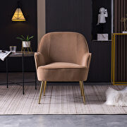 Modern soft velvet material coffee ergonomics accent chair by La Spezia additional picture 18