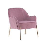 Modern new soft pink velvet material ergonomics accent chair by La Spezia additional picture 14