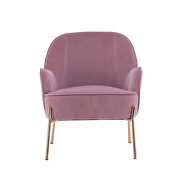 Modern new soft pink velvet material ergonomics accent chair additional photo 5 of 15