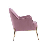 Modern new soft pink velvet material ergonomics accent chair by La Spezia additional picture 7