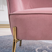 Modern new soft pink velvet material ergonomics accent chair by La Spezia additional picture 8