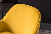 Modern new soft yellow velvet material ergonomics accent chair by La Spezia additional picture 11