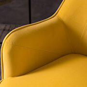 Modern new soft yellow velvet material ergonomics accent chair by La Spezia additional picture 12