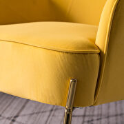 Modern new soft yellow velvet material ergonomics accent chair by La Spezia additional picture 13