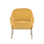 Modern new soft yellow velvet material ergonomics accent chair by La Spezia additional picture 16