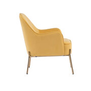 Modern new soft yellow velvet material ergonomics accent chair by La Spezia additional picture 17