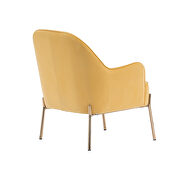 Modern new soft yellow velvet material ergonomics accent chair by La Spezia additional picture 18