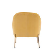 Modern new soft yellow velvet material ergonomics accent chair by La Spezia additional picture 19