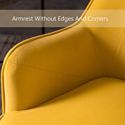 Modern new soft yellow velvet material ergonomics accent chair by La Spezia additional picture 3