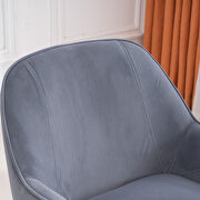 Modern new soft gray velvet material ergonomics accent chair by La Spezia additional picture 10