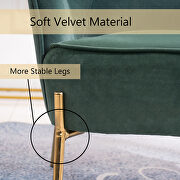 Modern new soft green velvet material ergonomics accent chair additional photo 2 of 16