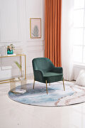 Modern new soft green velvet material ergonomics accent chair by La Spezia additional picture 12
