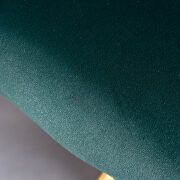 Dark green velvet fabric adjustable height office chair with gold metal legs by La Spezia additional picture 6