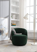 Teddy fabric swivel accent armchair in green by La Spezia additional picture 2