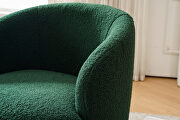 Teddy fabric swivel accent armchair in green by La Spezia additional picture 3