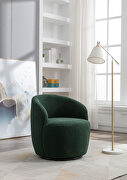 Teddy fabric swivel accent armchair in green by La Spezia additional picture 9