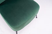 Tufted back velvet fabric farmhouse slipper chair in dark green by La Spezia additional picture 4