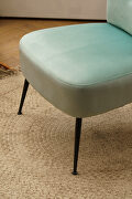 Velvet fabric accent slipper chair in light blue by La Spezia additional picture 2
