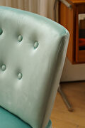 Velvet fabric accent slipper chair in light blue by La Spezia additional picture 4