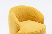 Teddy fabric swivel accent barrel chair in yellow by La Spezia additional picture 4
