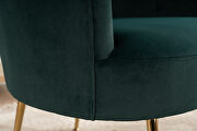 Dark green velvet accent chair with gold metal legs by La Spezia additional picture 2