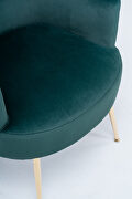 Dark green velvet accent chair with gold metal legs by La Spezia additional picture 12