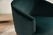 Dark green velvet accent chair with gold metal legs by La Spezia additional picture 6