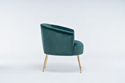 Dark green velvet accent chair with gold metal legs by La Spezia additional picture 7