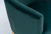 Dark green velvet accent chair with gold metal legs by La Spezia additional picture 9