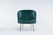 Dark green velvet accent chair with gold metal legs by La Spezia additional picture 10