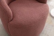 Teddy fabric swivel accent armchair in dark red by La Spezia additional picture 3