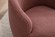 Teddy fabric swivel accent armchair in dark red by La Spezia additional picture 6