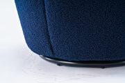 Teddy fabric swivel accent armchair in dark blue by La Spezia additional picture 5