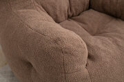 Coffee teddy fabric soft tufted foam bean bag chair by La Spezia additional picture 5