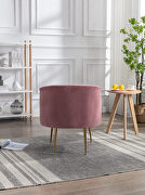 Pink velvet accent chair with gold metal legs by La Spezia additional picture 6