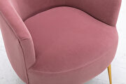 Pink velvet accent chair with gold metal legs by La Spezia additional picture 7