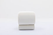 S-shape velvet fabric ottoman in white by La Spezia additional picture 5