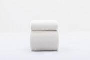 S-shape velvet fabric ottoman in white by La Spezia additional picture 7
