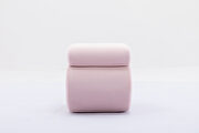 S-shape velvet fabric ottoman in llight pink by La Spezia additional picture 8