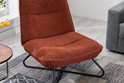 Modern teddy fabric accent armless chair in brown by La Spezia additional picture 5