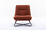 Modern teddy fabric accent armless chair in brown by La Spezia additional picture 8