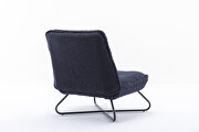 Modern teddy fabric accent armless chair in dark blue by La Spezia additional picture 8