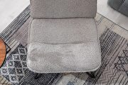 Modern teddy fabric accent armless chair in gray by La Spezia additional picture 3