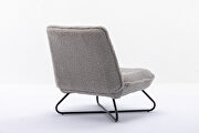 Modern teddy fabric accent armless chair in gray by La Spezia additional picture 4