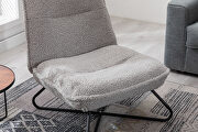 Modern teddy fabric accent armless chair in gray by La Spezia additional picture 5