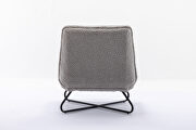 Modern teddy fabric accent armless chair in gray by La Spezia additional picture 6