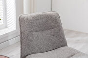Modern teddy fabric accent armless chair in gray by La Spezia additional picture 7