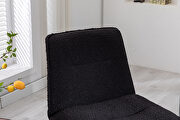 Modern teddy fabric accent armless chair in black by La Spezia additional picture 4