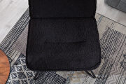 Modern teddy fabric accent armless chair in black by La Spezia additional picture 6